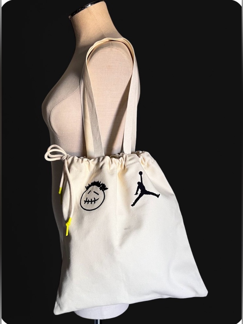 Jordan x Travis Scott Bright Cactus Jack TR Tote Bag Canvas Travel Dust Bag